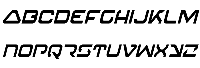 4114 Blaster Condensed Italic Шрифта строчной