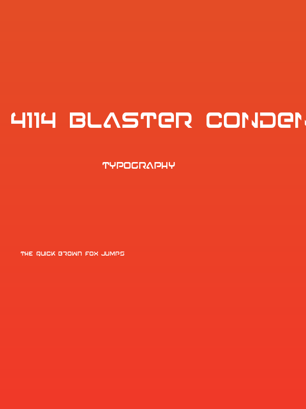 4114 Blaster Condensed Poster