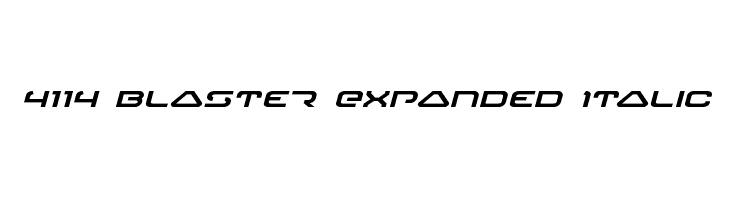 4114 Blaster Expanded Italic Font