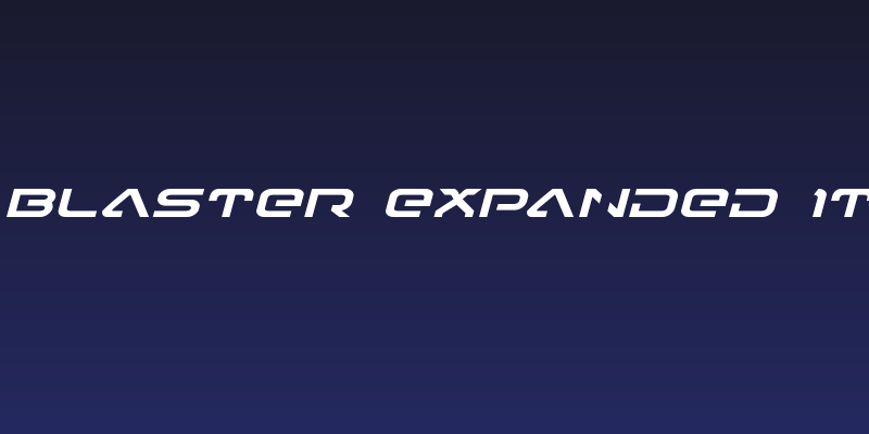 4114 Blaster Expanded Italic Social Header