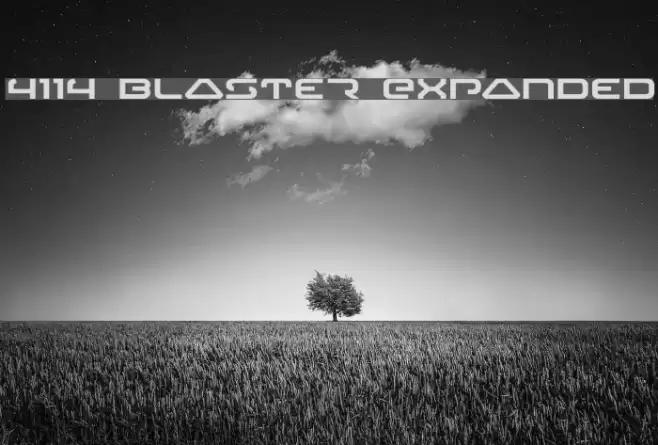 4114 Blaster Expanded フォント examples