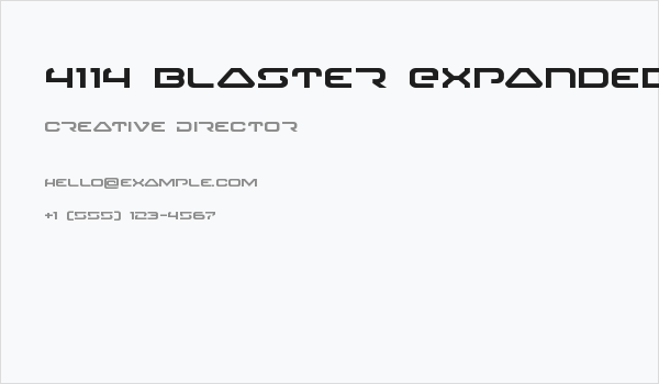 4114 Blaster Expanded Business Card