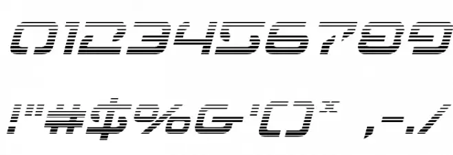 4114 Blaster Gradient Italic फ़ॉन्ट अन्य घर का काम