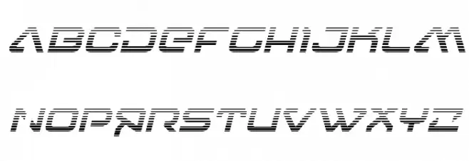 4114 Blaster Gradient Italic Caratteri MAIUSCOLE