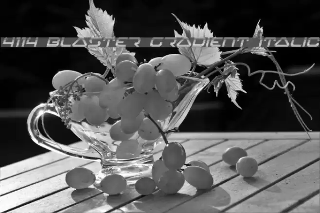 4114 Blaster Gradient Italic फ़ॉन्ट examples