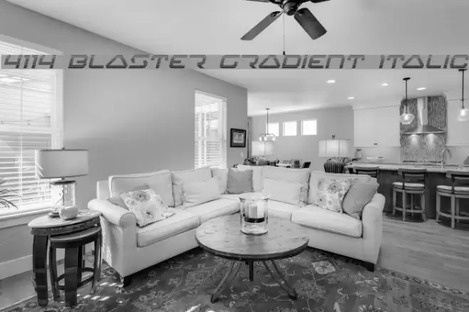 4114 Blaster Gradient Italic फ़ॉन्ट examples