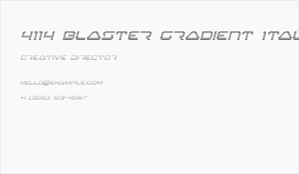 4114 Blaster Gradient Italic Business Card