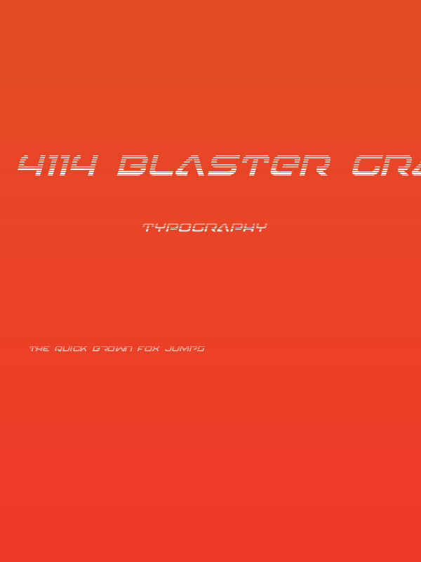 4114 Blaster Gradient Italic Poster