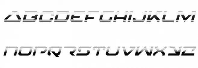 4114 Blaster Gradient Italic フォント 小文字