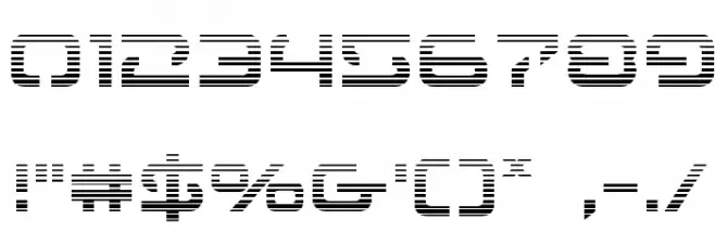 4114 Blaster Gradient Font OTHER CHARS