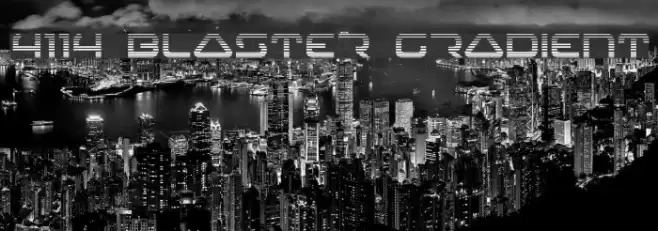 4114 Blaster Gradient Font examples