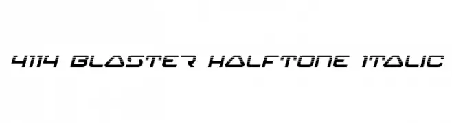 4114 Blaster Halftone Italic  baixar fontes gratis