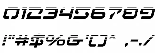 4114 Blaster Halftone Italic フォント その他の文字