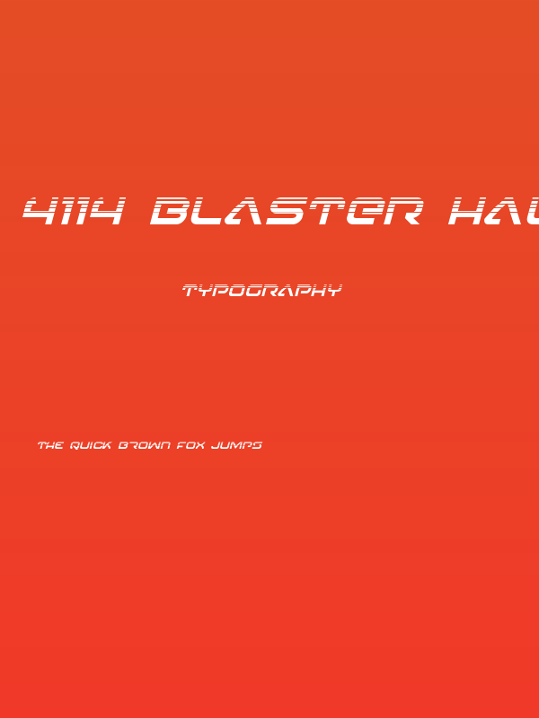 4114 Blaster Halftone Italic Poster