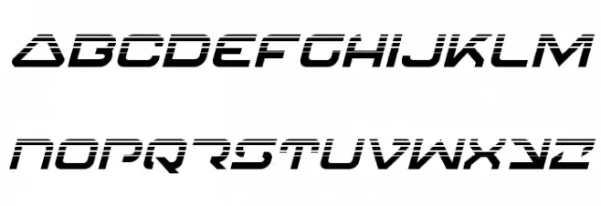 4114 Blaster Halftone Italic Schriftart Kleinbuchstaben