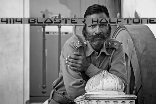4114 Blaster Halftone フォント examples