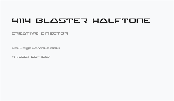 4114 Blaster Halftone Business Card