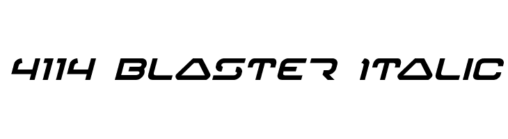 4114 Blaster Italic 字体