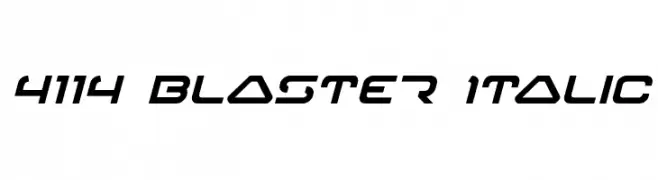 4114 Blaster Italic  baixar fontes gratis