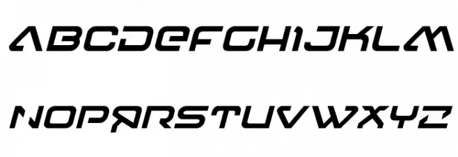 4114 Blaster Italic Schriftart Groß