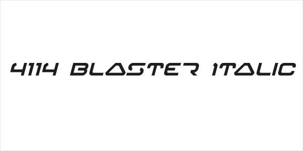 4114 Blaster Italic Logo