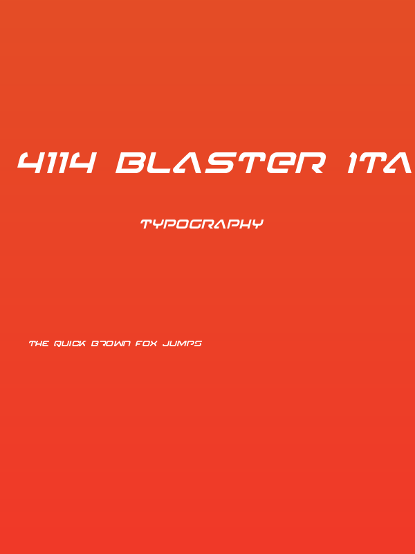 4114 Blaster Italic Poster