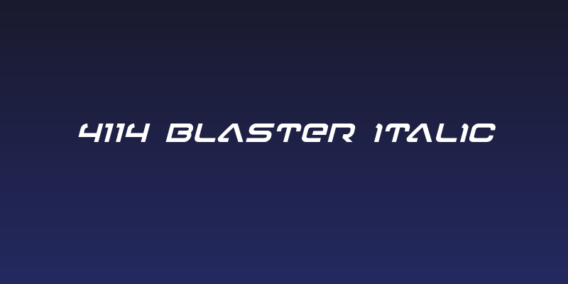 4114 Blaster Italic Social Header