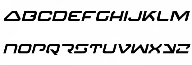 4114 Blaster Italic 字体 小写