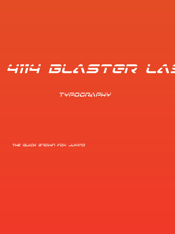 4114 Blaster Laser Italic Poster