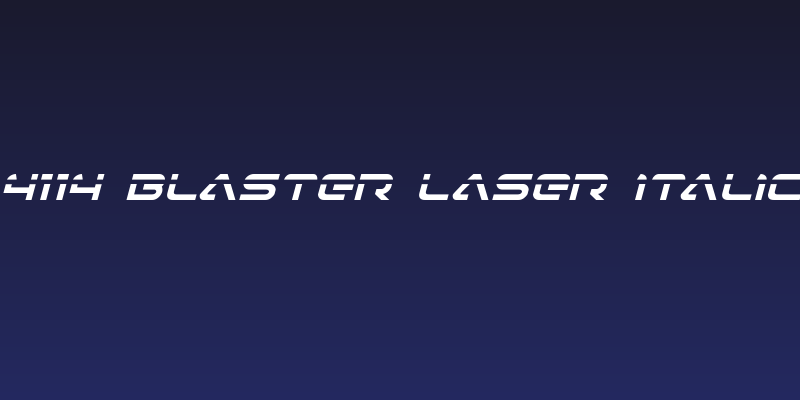 4114 Blaster Laser Italic Social Header