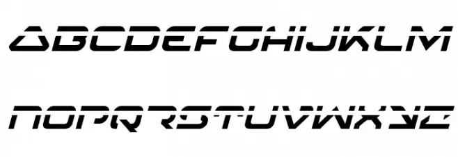 4114 Blaster Laser Italic Caratteri MINUSCOLO
