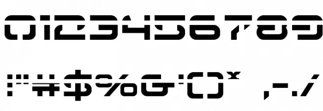 4114 Blaster Laser Font Alte caractere