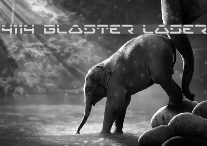 4114 Blaster Laser Font examples