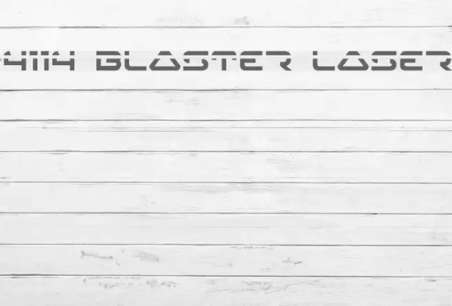 4114 Blaster Laser Font examples