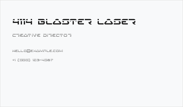 4114 Blaster Laser Business Card