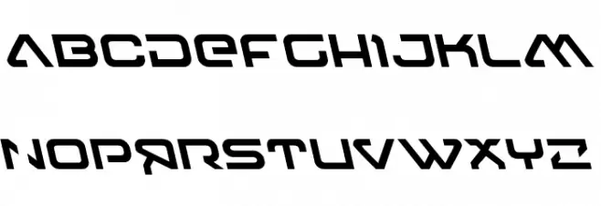 4114 Blaster Leftalic Schriftart Groß