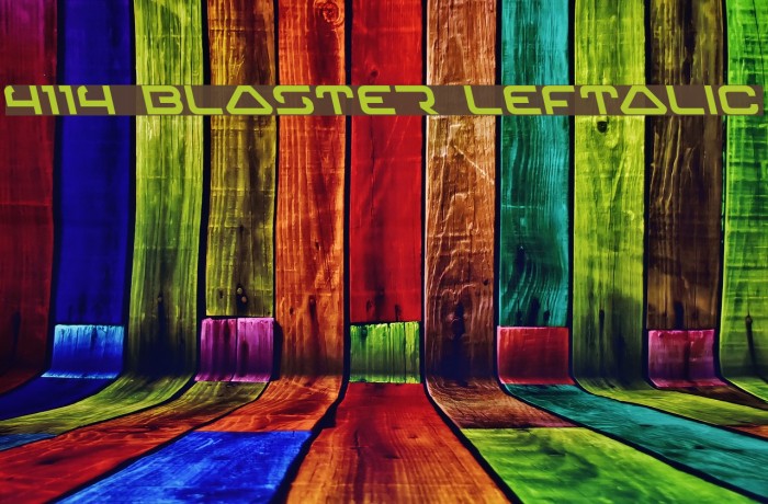 4114 Blaster Leftalic フォント examples