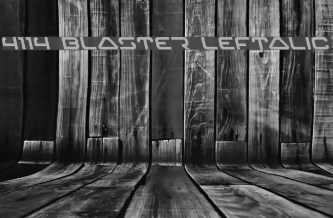4114 Blaster Leftalic フォント examples