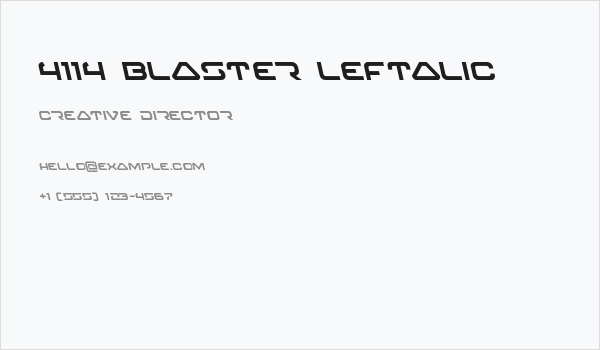 4114 Blaster Leftalic Business Card