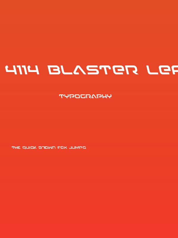 4114 Blaster Leftalic Poster