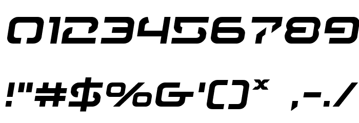 4114 Blaster Semi-Italic フォント その他の文字