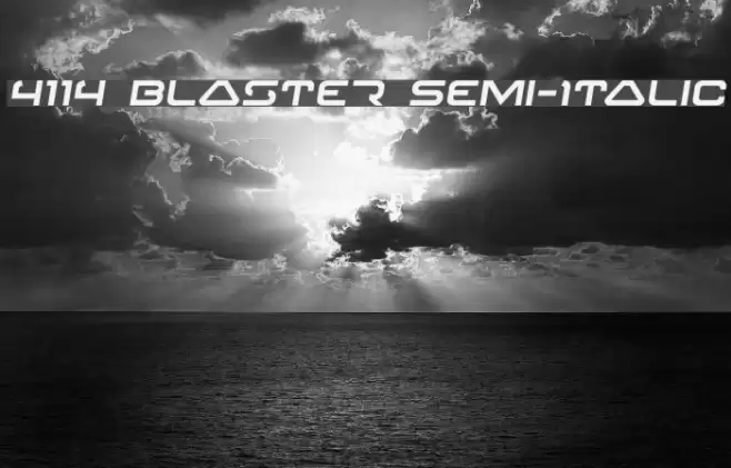 4114 Blaster Semi-Italic Font examples