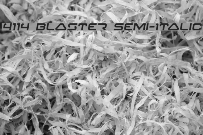 4114 Blaster Semi-Italic Font examples