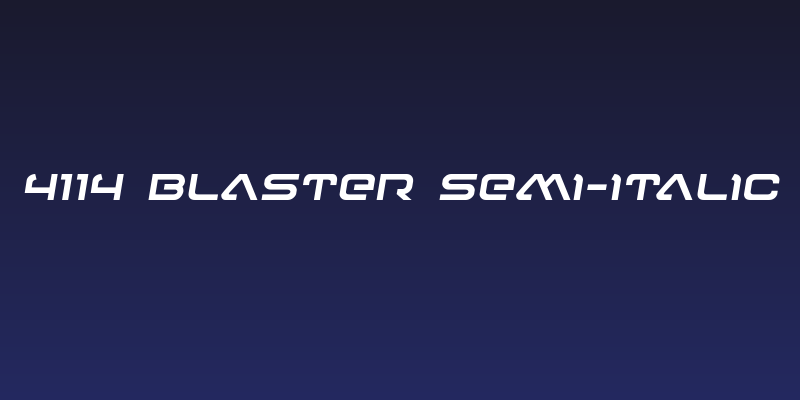 4114 Blaster Semi-Italic Social Header