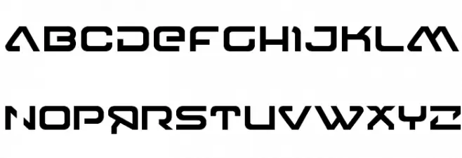 4114 Blaster Schriftart Groß