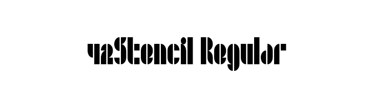42Stencil Regular  नि: शुल्क फ़ॉन्ट्स डाउनलोड