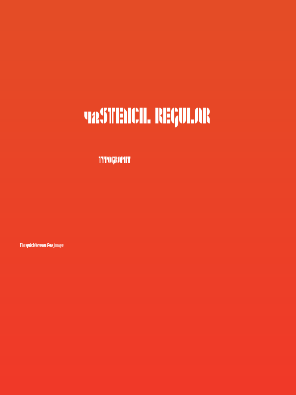 42Stencil Regular Poster