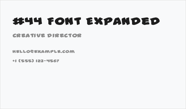 #44 Font Expanded Business Card