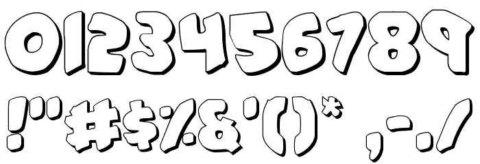 #44 Font Shadow Font OTHER CHARS