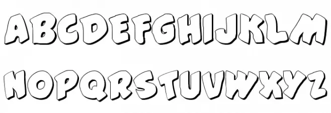 #44 Font Shadow خط أحرف كبيرة